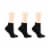 Dr. Motion® Everyday Women's Compression Quarter Socks - Black Perspective: left