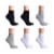 Davco Cotton Quarter Socks - Black Perspective: left