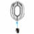 SILVER NUMBER 0 Helium Filled Balloon - 34 inches BIG Perspective: left