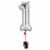 SILVER NUMBER 1 Helium Filled Balloon - 34 inches BIG Perspective: left