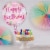 HAPPY BIRTHDAY Helium Filled Balloon Perspective: left