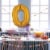 GOLD NUMBER 0 Helium Filled Balloon - 34 inches BIG Perspective: left