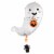 Trick or Treat Ghost Oversized Shape Helium Filled Balloon Perspective: left