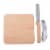 Wine Country Tote – Wine & Cheese Picnic Tote, Beige Canvas with Navy Blue & Brown Accents Perspective: left