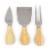 Brie Cheese Cutting Board & Tools Set, Rubberwood Perspective: left
