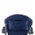 Reclining Camp Chair, Navy Blue with Gray Accents Perspective: left