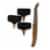 Picnic Time Delio Acacia Cheese Board with Chalk Board Markers - Acacia Perspective: left
