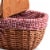 Country Picnic Basket, Red & White Gingham Pattern Perspective: left