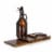 Growler Stand with 64oz Glass Growler, Acacia Wood Perspective: left