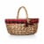 Country Picnic Basket, Red & Black Buffalo Plaid Pattern Perspective: left