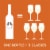 Menage a Trois Sweet Collection Moscato Sweet White Wine Perspective: left