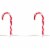 Northlight Lighted Candy Cane Outdoor Christmas Pathway Markers - 13.5' White Wire - Set of Perspective: left