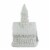 Northlight 20.25  LED Lighted White Glittered Church Christmas Decoration Perspective: left