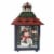 Northlight 33912034 11 in. Snowman Christmas Candle Lantern - Green, Red & Blue Perspective: left