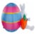 Northlight 4' Inflatable Lighted Easter Bunny with Carrots Outdoor Decoration Perspective: left