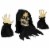 Northlight 8 Spooky Town LED Lighted Grim Reaper with Sound Outdoor Halloween Decoration Perspective: left