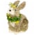 Northlight Easter Bunny with Butterfly Straw Figurine - 8 Perspective: left