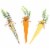 Northlight Fabric Carrot Easter Decorations - 9 - Orange and Yellow - Set of 3 Perspective: left