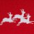 Northlight 26 Red Burlap with Reindeer Hexagonal Christmas Tree Collar Perspective: left