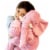 Happy Trails 80-SUM-170335 Elephant Stuffed Animal Plush Toy, Pink Perspective: left