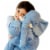 Happy Trails 80-SUM-170336 Elephant Stuffed Animal Plush Toy, Blue Perspective: left