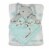 chick pea Plush Elephant Baby Blanket Set - Mint Perspective: left