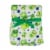Cutie Pie Frog Print Plush Baby Blanket - Green Perspective: left