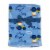 Cutie Pie Tractor Print Plush Baby Blanket - Blue Perspective: left