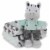 Cutie Pie Zebra Plush Baby Blanket & Buddy Set - Mint Perspective: left