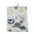 Cutie Pie Dino Print Plush Baby Blanket - Grey Perspective: left
