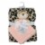 Cutie Pie Leopard Plush Baby Blanket Set - Beige Perspective: left