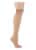 Ellen Tracy® Ladies 4pk Solid Sheer Knee High Socks - Tan Perspective: left
