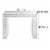 Mirror Accented Wood And Glass Vanity Desk With Faux Crystal Inlay, Silver Perspective: left