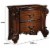 Traditional Style Wooden Nightstand With Two Drawers, Cherry Brown Perspective: left