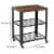 Saltoro Sherpi 3 Tier Wooden Serving Cart with 2 Mesh Design Shelves, Black and Brown Perspective: left
