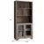 Benjara 31.5  Transitional Wood Book Cabinet with 3 Display Shelves in Brown Perspective: left