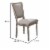 Wooden Chair With Fabric Upholstered Seating, Set Of 2, Gray And Brown Perspective: left