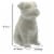 Benjara BM208405 Cement Bulldog Sitting Figurine Looking Straight - Weathered Gray Perspective: left