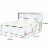 3 Open Bookcase Eastern King Size Bed with Soft Light, Brown Perspective: left