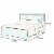 3 Open Bookcase California King Size Bed with Soft Light, Brown Perspective: left