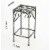 Benjara BM216724 Scrolled Metal Frame Plant Stand with Square Top, Black - Medium Perspective: left