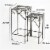 Benjara BM216726 Scrolled Metal Frame Plant Stand with Square Top, Black - Set of 2 Perspective: left