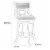 Benjara 38.25 Modern Solid Wood Lattice Back Swivel Counter Stool in Gray Perspective: left
