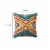 18 x 18 Handwoven Cotton Accent Pillow with Lace Embellishment, Multicolor Perspective: left