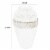 Glass Frame Vase with Tapered Body Design in White and Brass Perspective: left