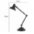 34 Inch 7 Watt LED Desk Lamp, Adjustable Metal Arm, 600 Lumen Output, Black- Saltoro Sherpi Perspective: left