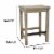 Wooden Counter Height Stool with Grain Details, Natural Gray Perspective: left