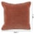 Square Fabric Throw Pillow with Solid Color and Piped Edges, Pink Perspective: left