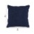 Textured Fabric Throw Pillow with Piped Edges, Navy Blue and Beige Perspective: left