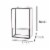 Metal and Glass Box Shelf, Small, Gray and Clear- Saltoro Sherpi Perspective: left